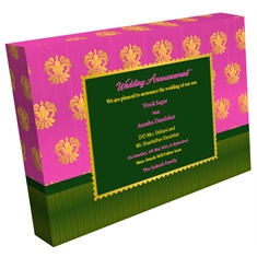 Wedding Announcement Gift Box Luxury Gold 6 S + 1 L Compartments